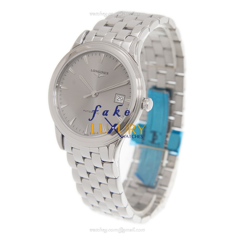 Longines L4.974.4.72.6 FLAGSHIP Replica Watch, Gray Dial, Steel Case, Automatic Movement - Image 3