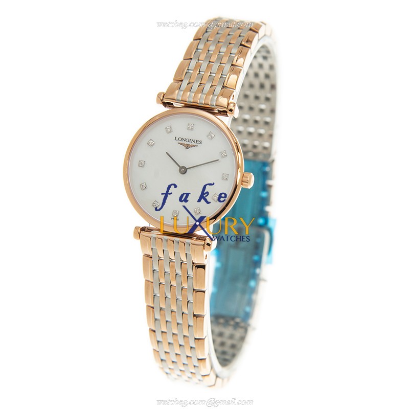 Longines L4.209.1.97.7 Quartz PVD Gold Replica Watch - Swiss Movement, White Dial, Gold Strap - Image 3
