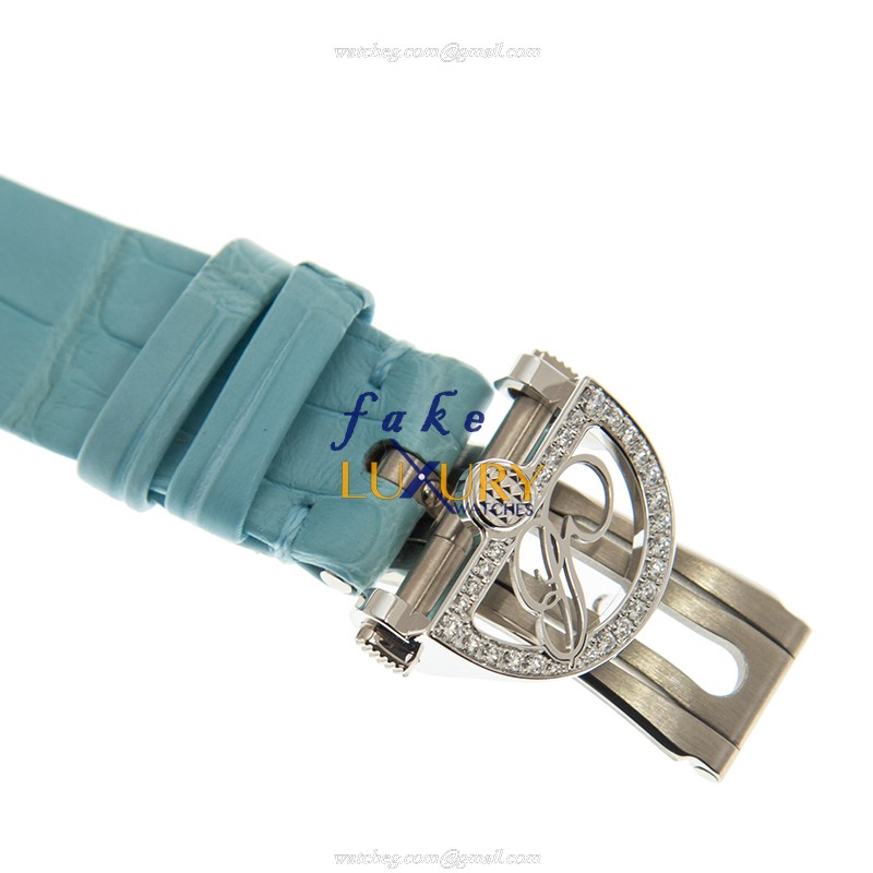 Breguet 8918BB/28/964/D00D Reine de Naples Automatic 18kt White Gold Diamond Blue Alligator Strap - Image 4