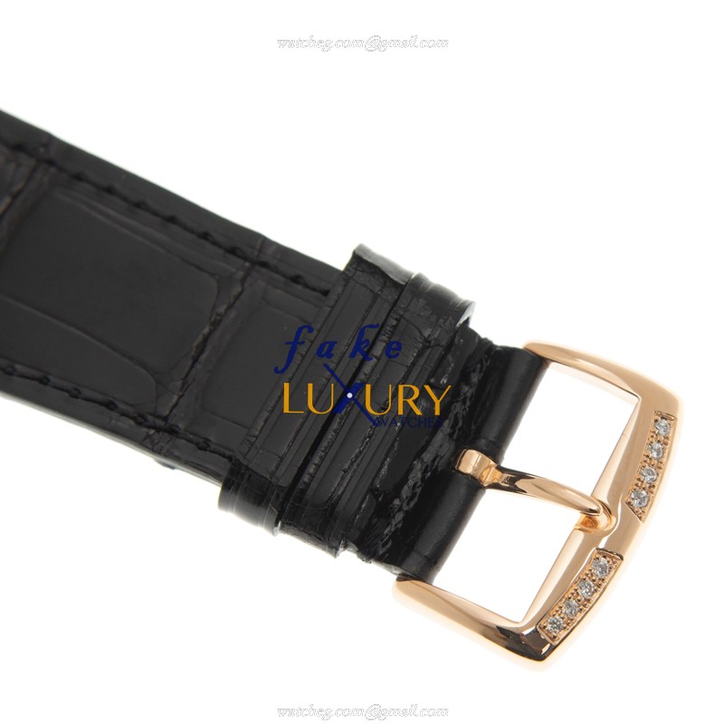 Franck Muller 6002 M QZ REL D 5N-BK Master Square Quartz 18kt Rose Gold & Diamonds Black Dial - Image 4
