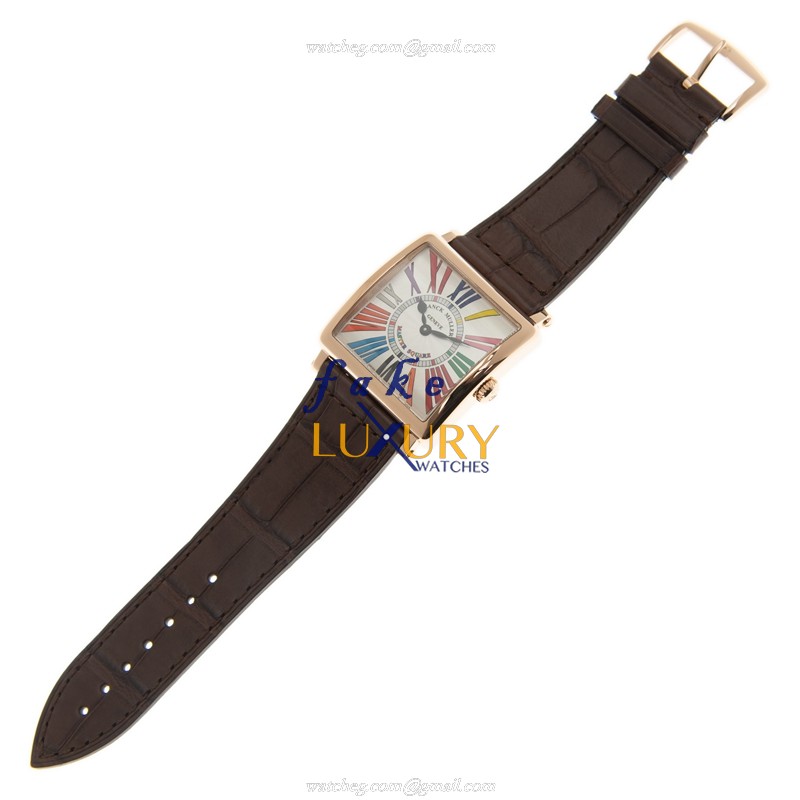 Franck Muller 6002 M QZ COL DRM R 5N - Replica Watch - Quartz - 18kt Rose Gold & Diamonds - 32mm - Image 2