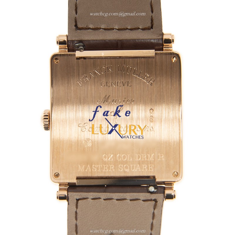 Franck Muller 6002 M QZ COL DRM R 5N - Replica Watch - Quartz - 18kt Rose Gold & Diamonds - 32mm - Image 3