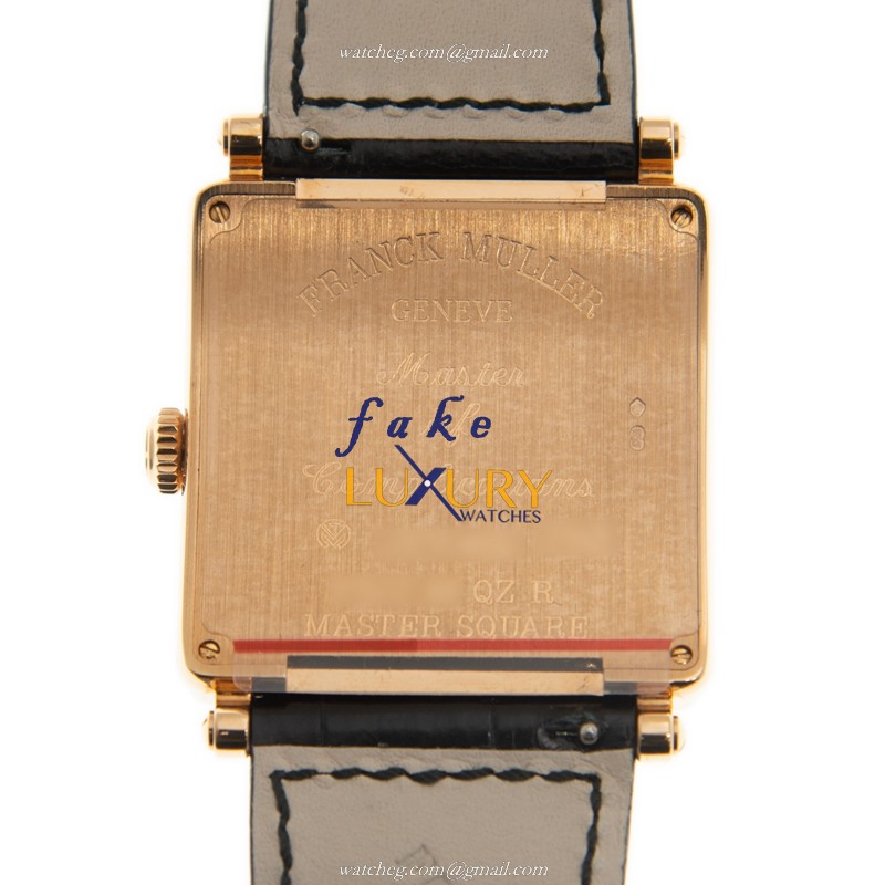 Franck Muller 6002 M QZ R 5N Master Square Replica Watch, Quartz, Silver Dial, 18kt Rose Gold Case - Image 3