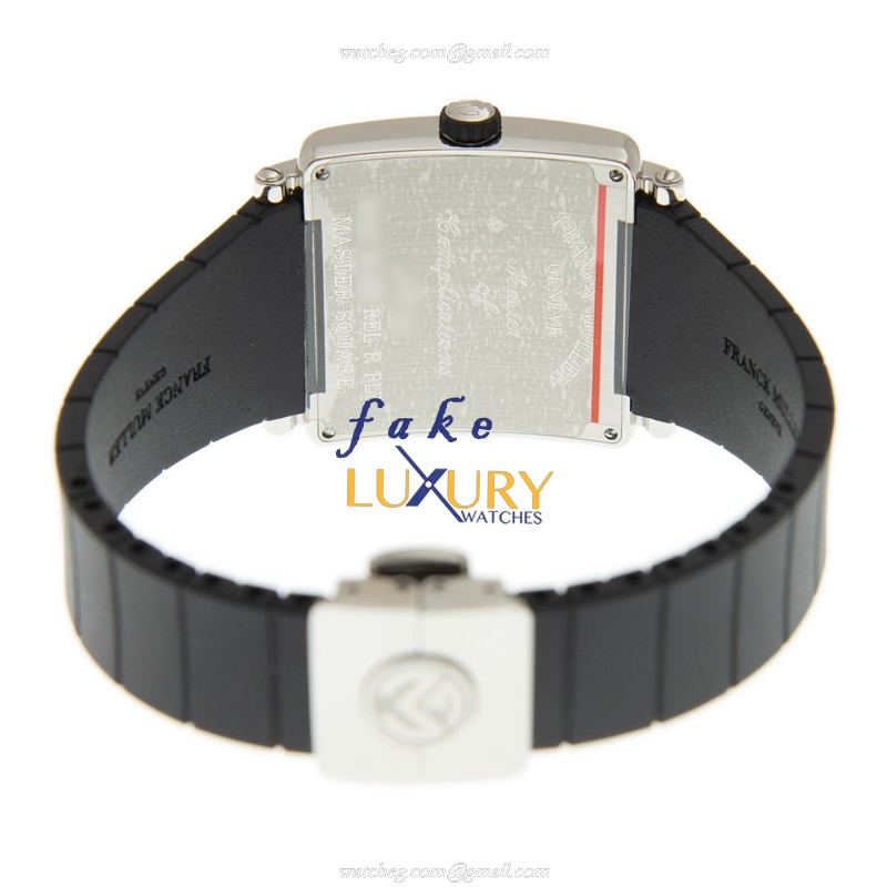 Franck Muller 6002 M QZ REL R PLY AC-BK Replica Watch, Quartz, Black Dial, Steel Case, Rubber Strap - Image 4