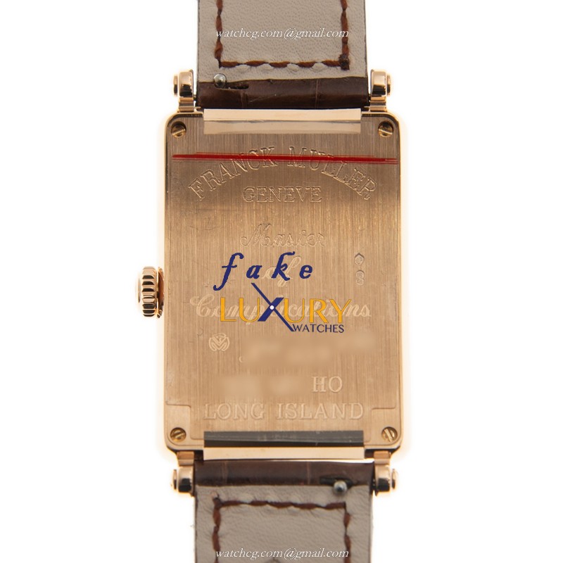 - 952 QZ HO 5N LONG ISLAND Quartz 18kt Rose Gold Replica Watch - Franck Muller - White Dial - Image 3