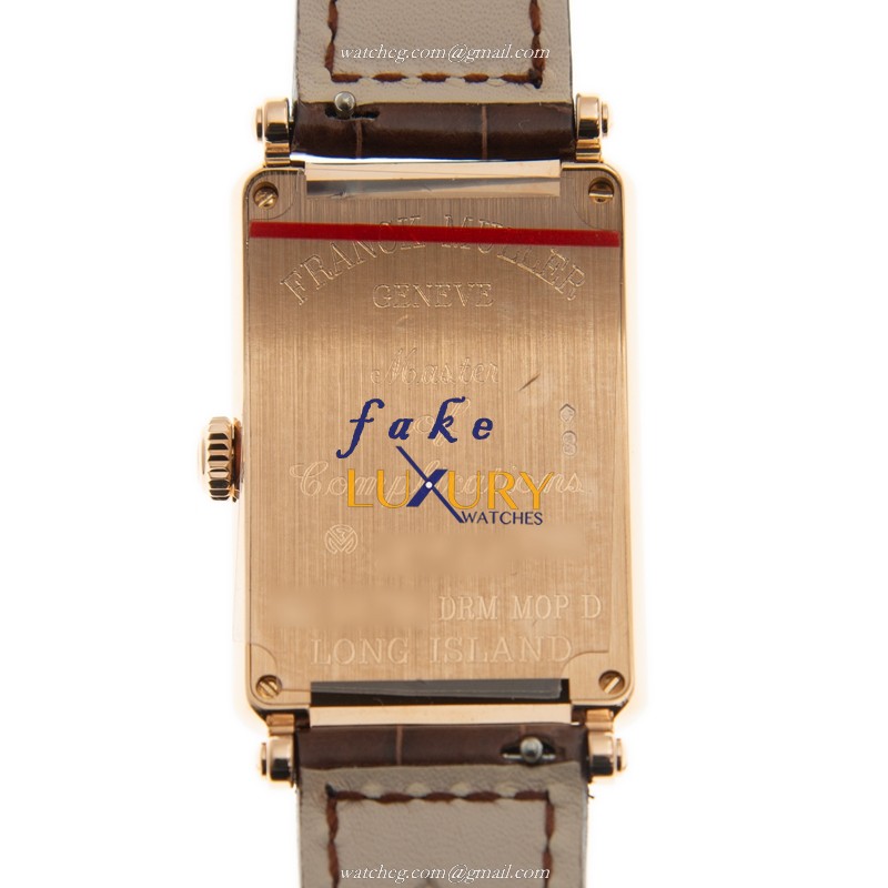 Franck Muller 952 QZ COL DRM MOP D 5N Long Island Quartz Rose Gold Diamond Replica Watch - Image 3
