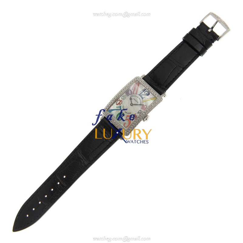 Franck Muller 952 QZ COL DRM MOP D OG Replica Watch, Quartz Movement, White Gold & Diamond Case - Image 2