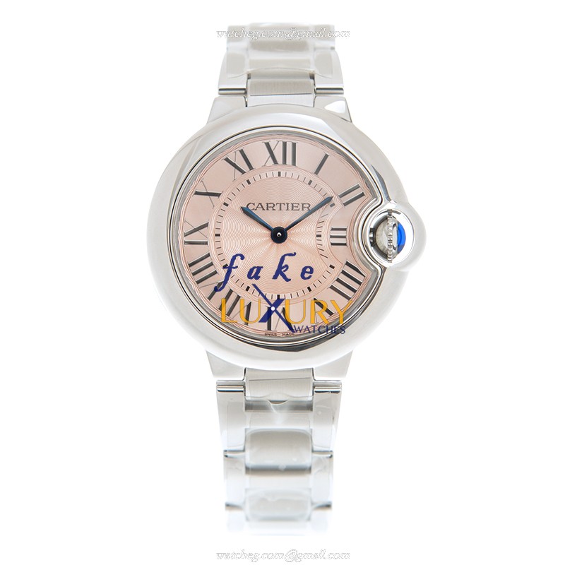 Cartier WSBB0033 BALLON BLEU Quartz Stainless Steel - Pink Dial - Replica Watch - Image 2