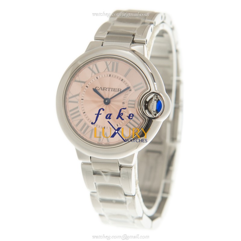 Cartier WSBB0033 BALLON BLEU Quartz Stainless Steel - Pink Dial - Replica Watch - Image 3