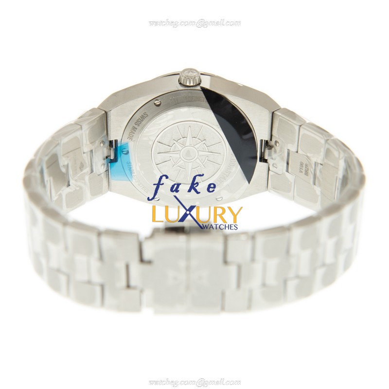 Vacheron Constantin 1205V/100A-B590 Overseas Quartz Blue Dial Stainless Steel Diamonds Replica Watch - Image 4