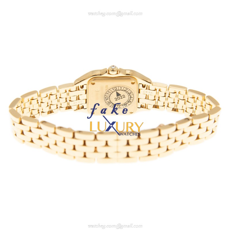 Cartier WJPN0015 PANTHeRE DE CARTIER Quartz 18kt Gold & Diamond Replica Watch, White Dial, Gold - Image 4