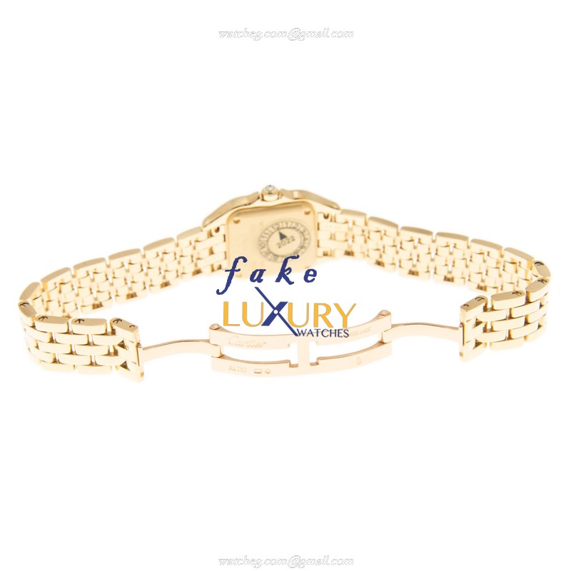 Cartier WJPN0015 PANTHeRE DE CARTIER Quartz 18kt Gold & Diamond Replica Watch, White Dial, Gold - Image 5