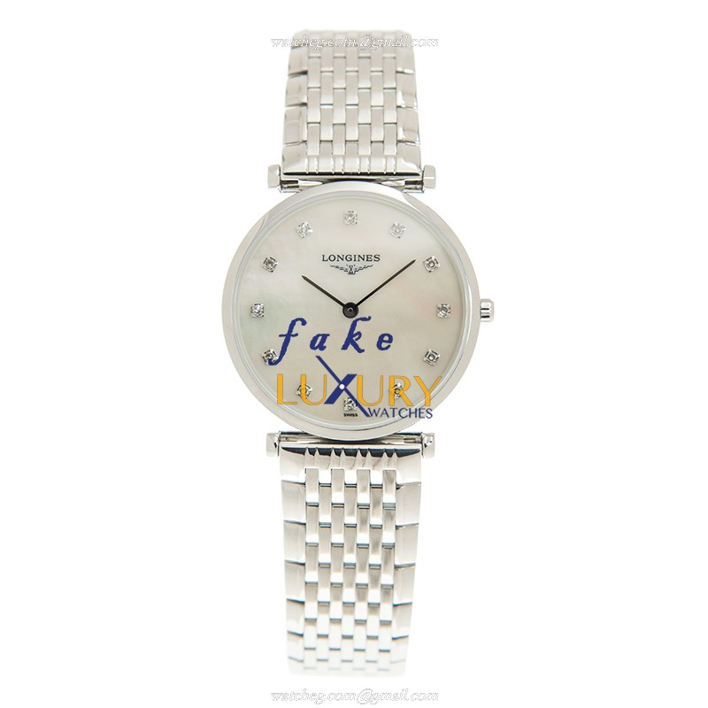 Longines L4.512.4.87.6 La Grande Replica Watch, 29mm Quartz, White Mother of Pearl Dial, Steel - Image 2