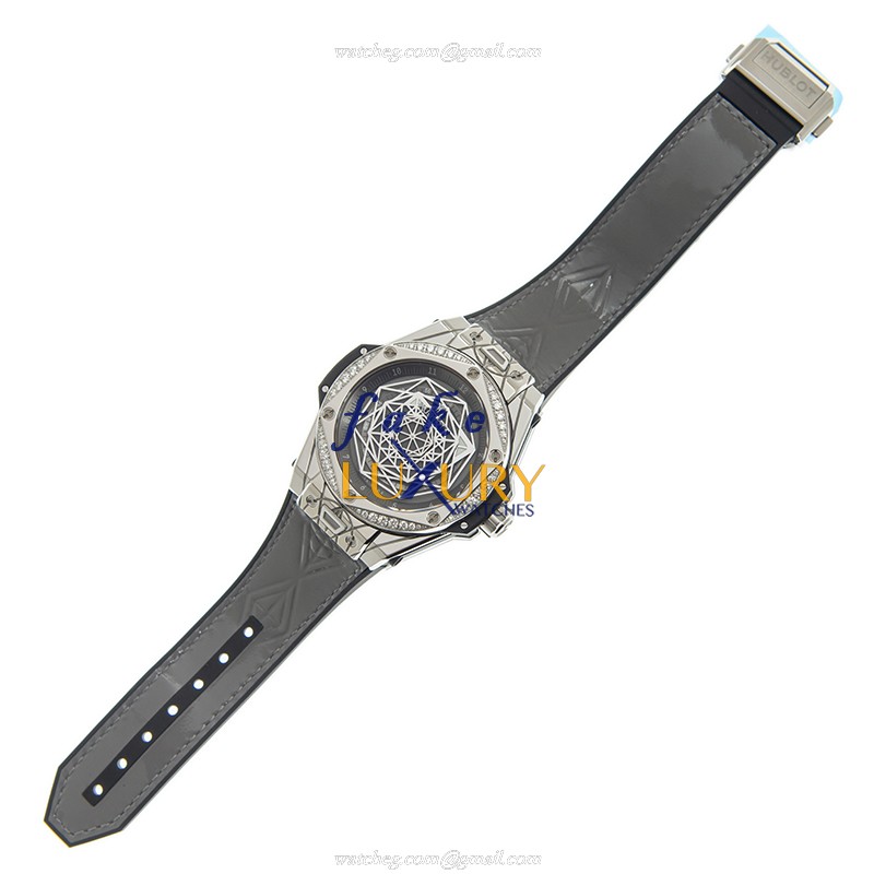 Hublot 465.SS.7047.VR.1204.MXM20 Automatic Replica Watch - Stainless Steel Case & Diamonds, Gray - Image 2