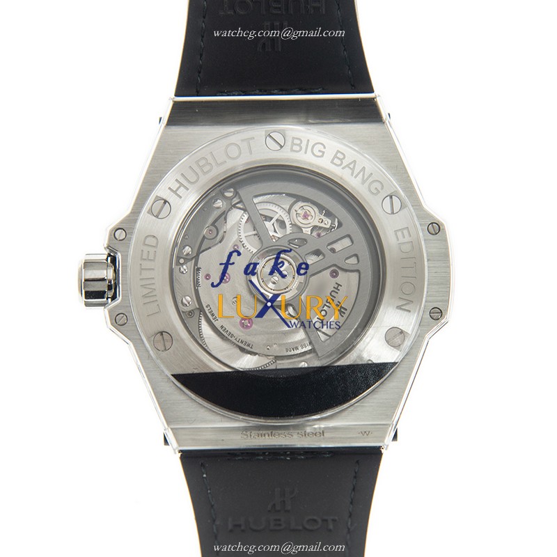 Hublot 465.SS.7047.VR.1204.MXM20 Automatic Replica Watch - Stainless Steel Case & Diamonds, Gray - Image 3