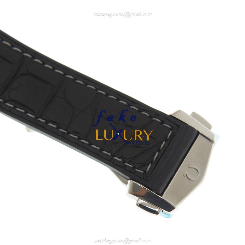 Omega Seamaster 215.33.44.22.01.001 Automatic - Black Dial - Leather Strap - Replica Watch - Image 4