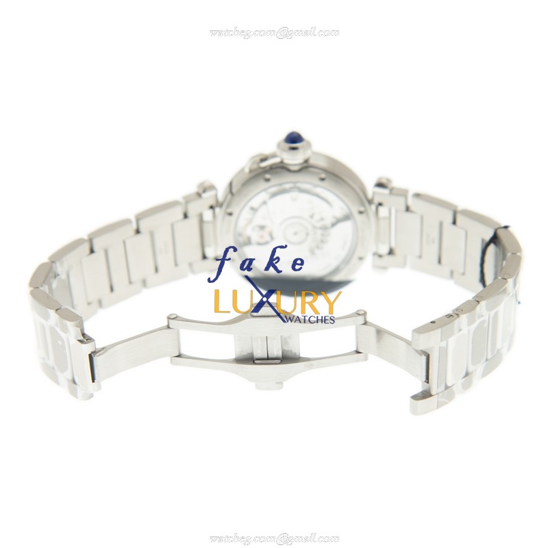 Cartier WSPA0013 Pasha de Cartier Replica Watch, 35mm Automatic, Silver Dial, Steel Bracelet - Image 5