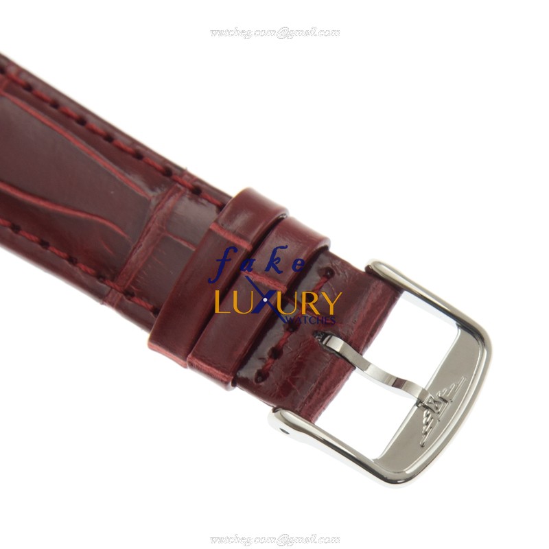 Longines L5.512.4.71.5 Dolce Vita Replica Watch, Quartz Movement, Silver Dial, Red Leather Strap - Image 4