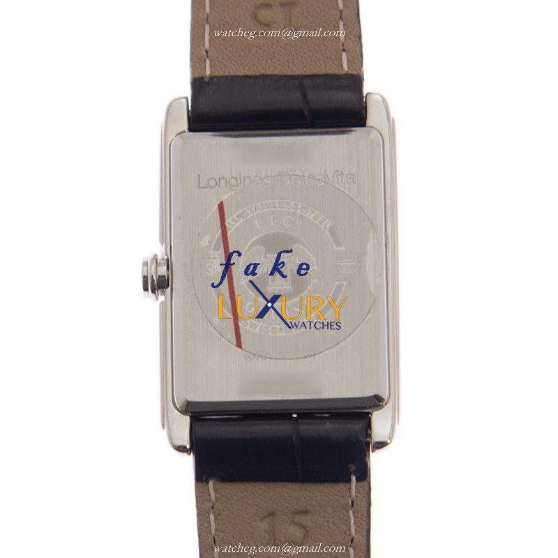 Longines Dolce Vita L5.255.4.71.0 - Replica Watch - Quartz - Silver Dial - Black Alligator Strap - Image 3