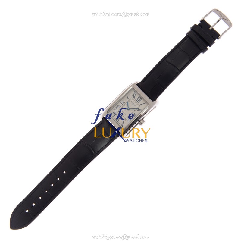 Longines L5.757.4.71.0 Dolce Vita Silver Dial Blue Leather Automatic Steel Replica Watch - Image 2