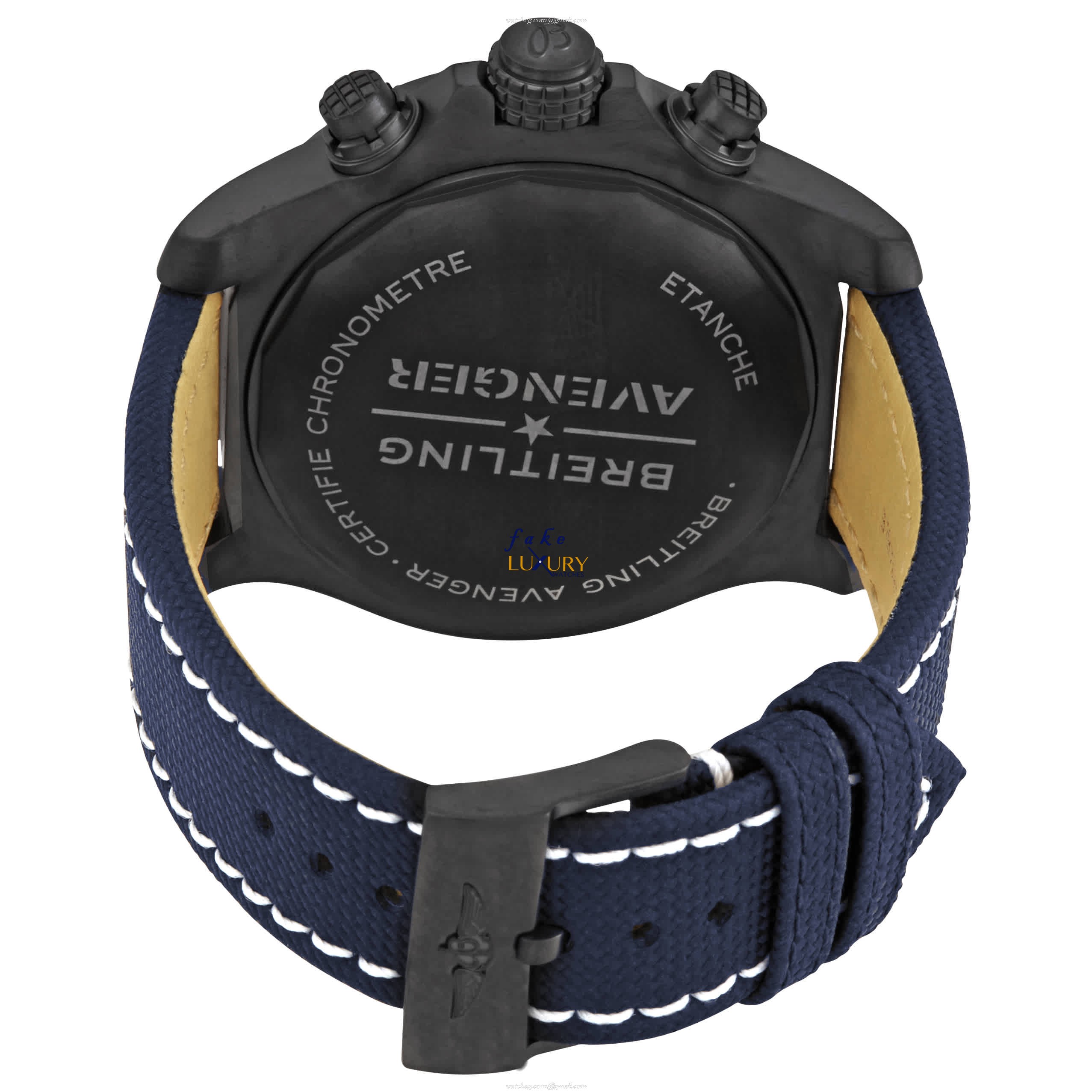 Breitling V13375101C1X1 Super Avenger Replica Watch, Blue Dial, Titanium Case, Automatic - Image 3