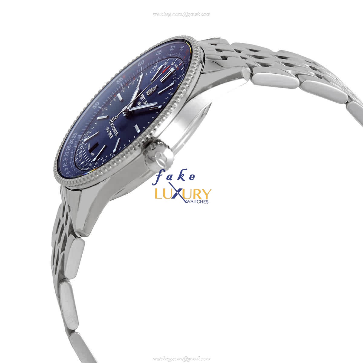 Breitling A17326161C1A1 Navitimer Automatic Blue Dial Steel Bracelet Replica Watch - Image 2