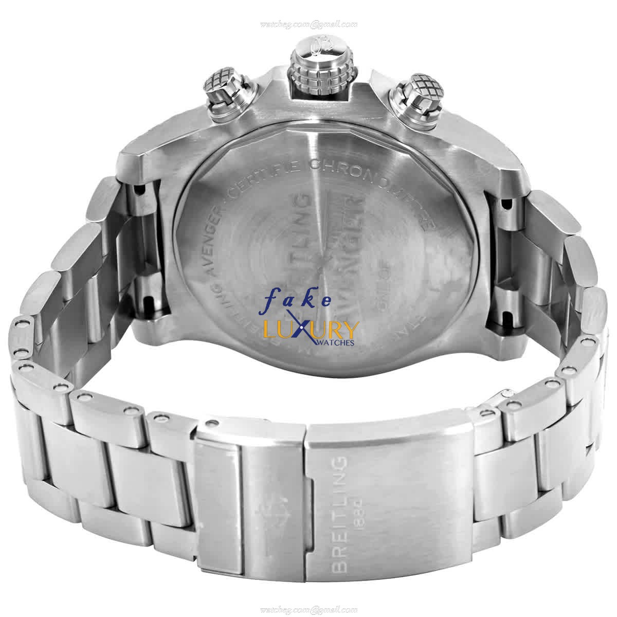 Breitling A133751A1A1A1 Super Avenger Chronograph 48 Replica Watch, White Dial, Steel Bracelet - Image 3