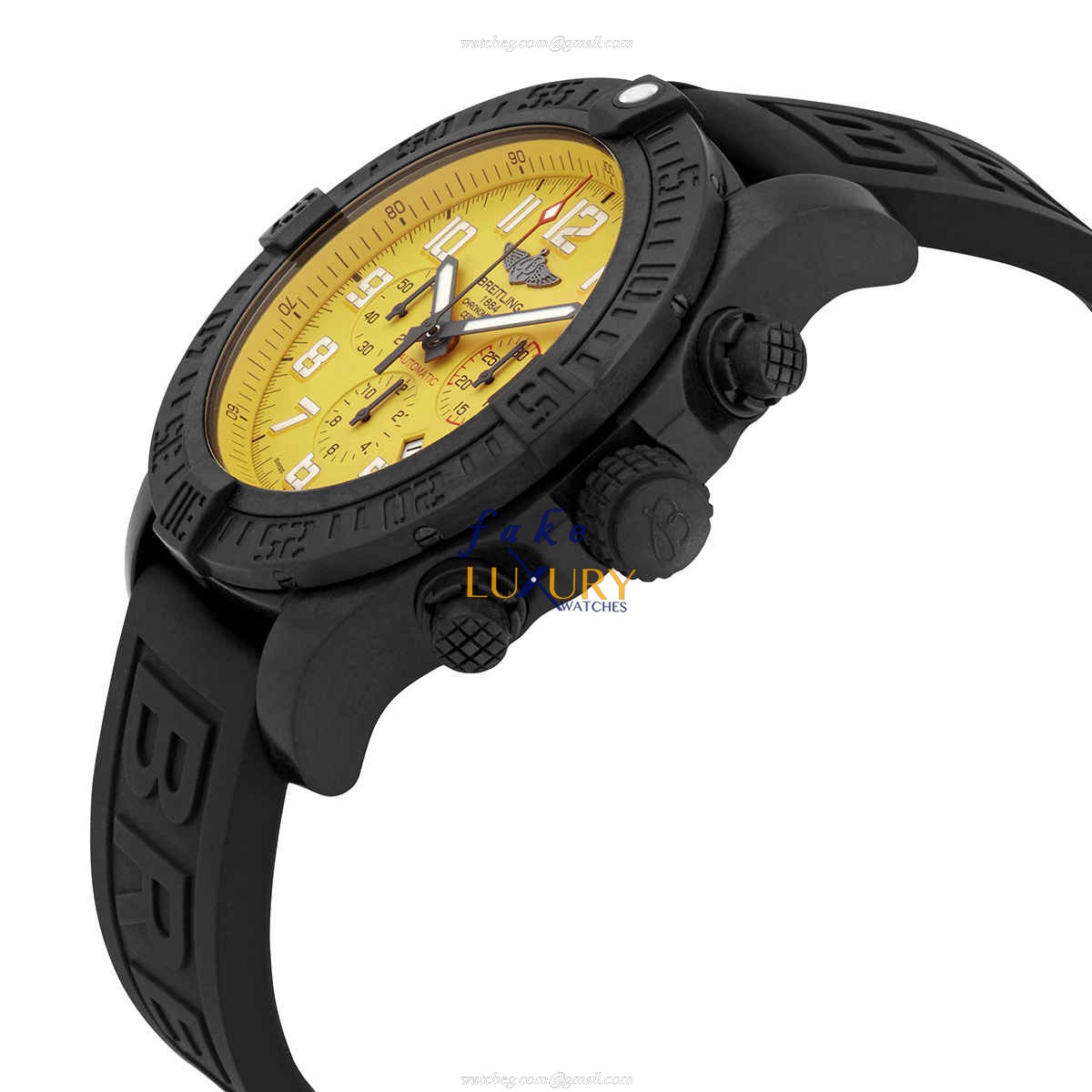 Breitling Avenger Hurricane XB0170E41I1S1 Replica Watch Automatic Carbon Fiber Yellow Dial - Image 2