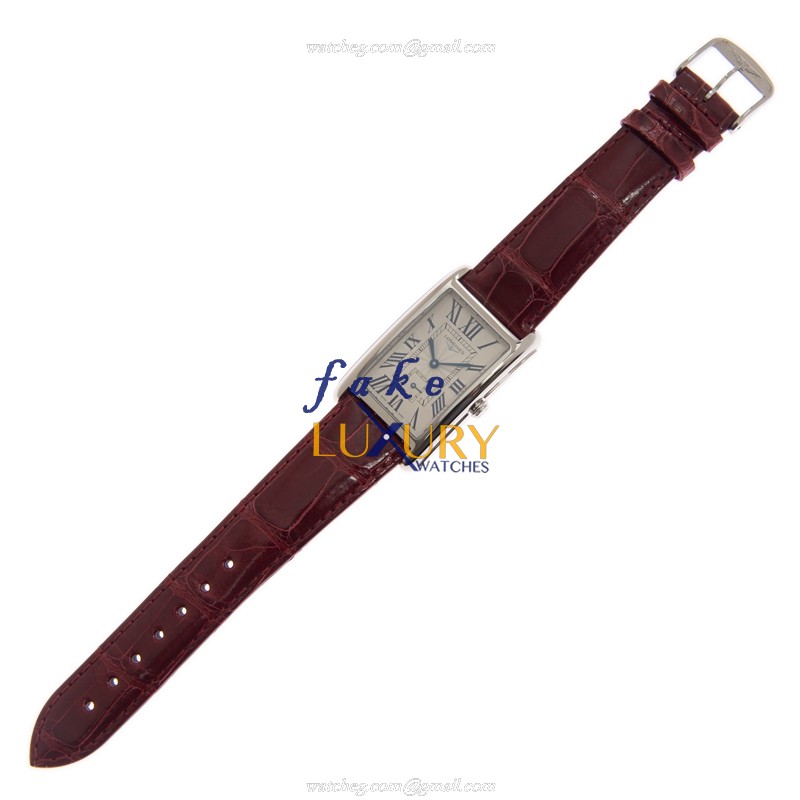 Longines L5.755.4.71.5 Dolce Vita Replica Watch, Quartz Movement, White Dial, Red Leather Strap - Image 2