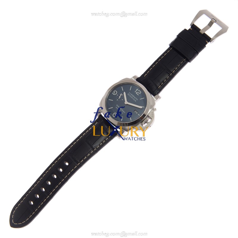 Panerai PAM01313 Luminor Marina Replica Watch, Automatic, Blue Dial, Steel Case - Image 2
