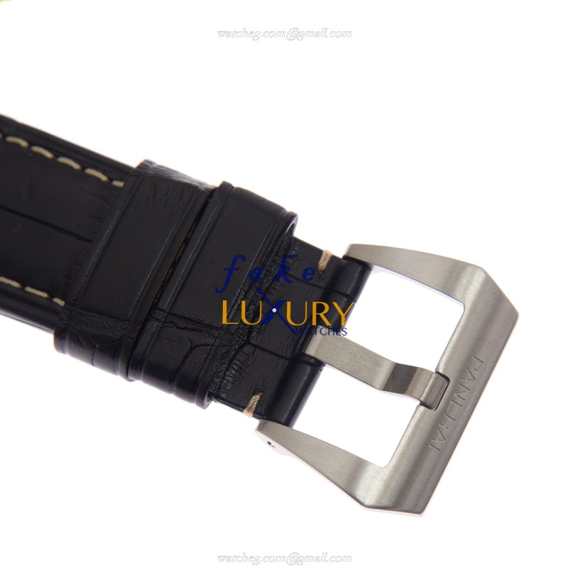 Panerai PAM01313 Luminor Marina Replica Watch, Automatic, Blue Dial, Steel Case - Image 4