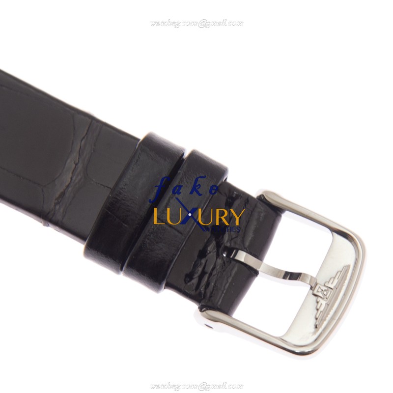Longines La Grande Quartz L4.209.4.51.2 Stainless Steel Black Dial Alligator Strap Replica Watch - Image 4