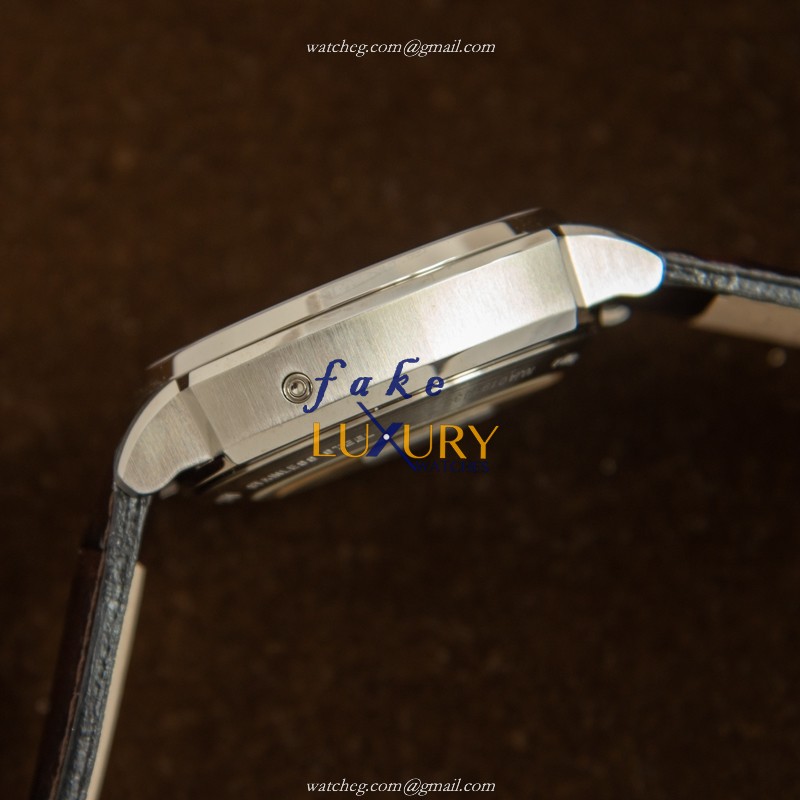 Tissot T059.527.16.031.00 Replica Watch, Automatic Movement, Silver Dial, Steel Case, Brown Leather - Image 4