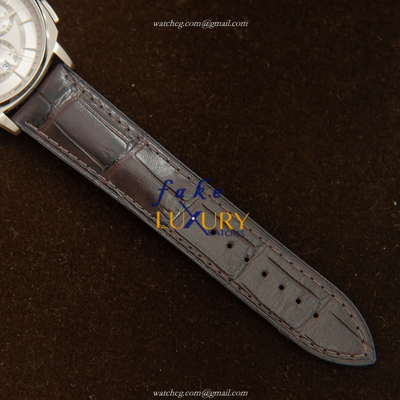 Tissot T059.527.16.031.00 Replica Watch, Automatic Movement, Silver Dial, Steel Case, Brown Leather - Image 5