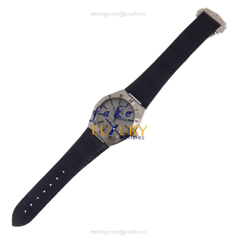 Omega Constellation 131.13.39.20.06.002 Replica Watch, Automatic, Gray Dial, Steel Case, Blue - Image 2