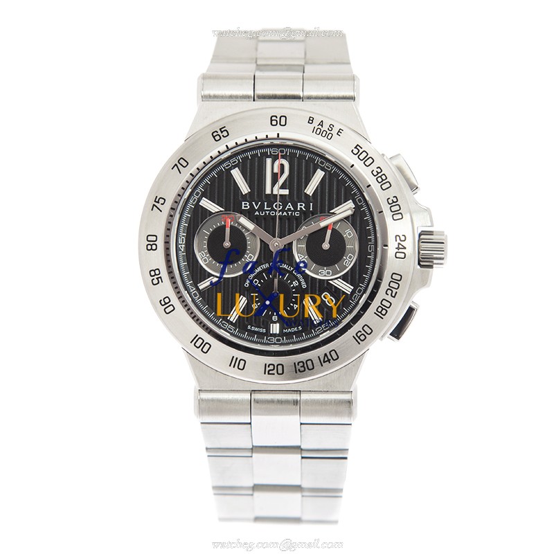 Bulgari DP42BSSDCH Diagono Professional Automatic Replica Watch, Black Dial Steel Case - Image 2
