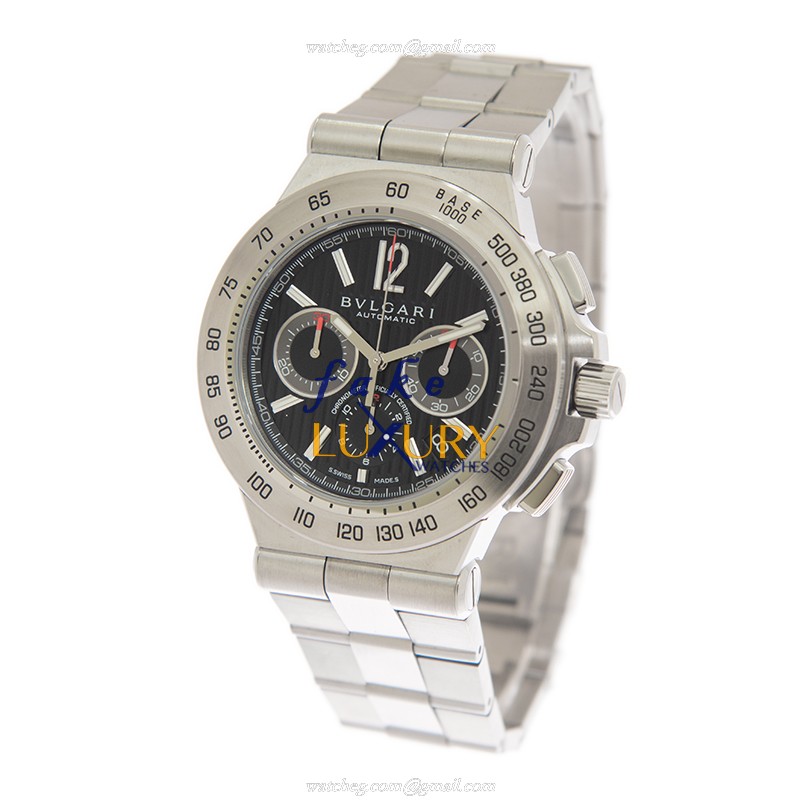 Bulgari DP42BSSDCH Diagono Professional Automatic Replica Watch, Black Dial Steel Case - Image 3