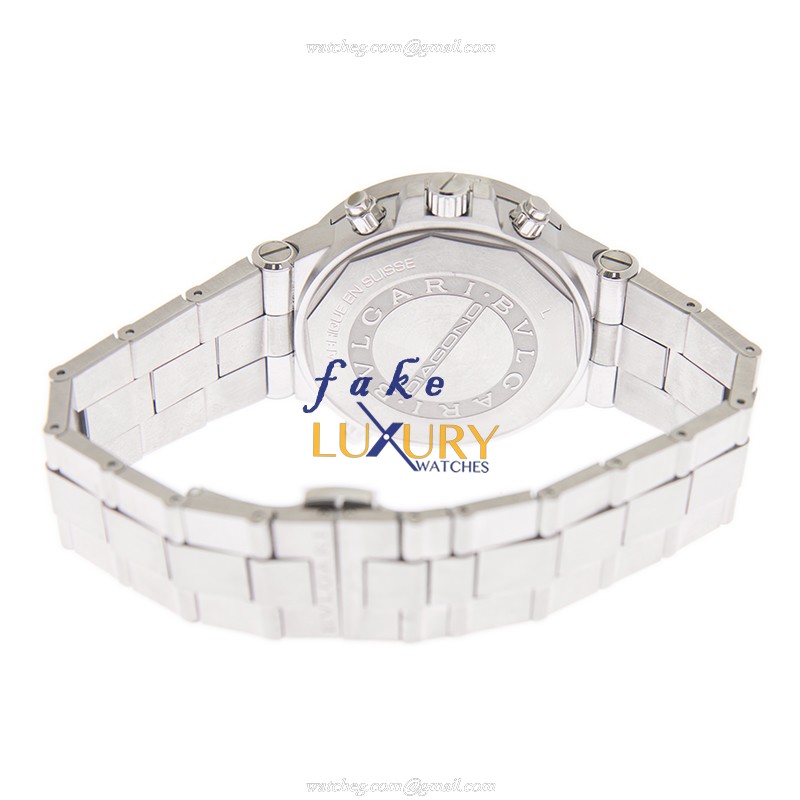 Bulgari DG40C14SSDGMT Diagono Replica Watch, Automatic, Gray Dial, Steel Case - Image 4
