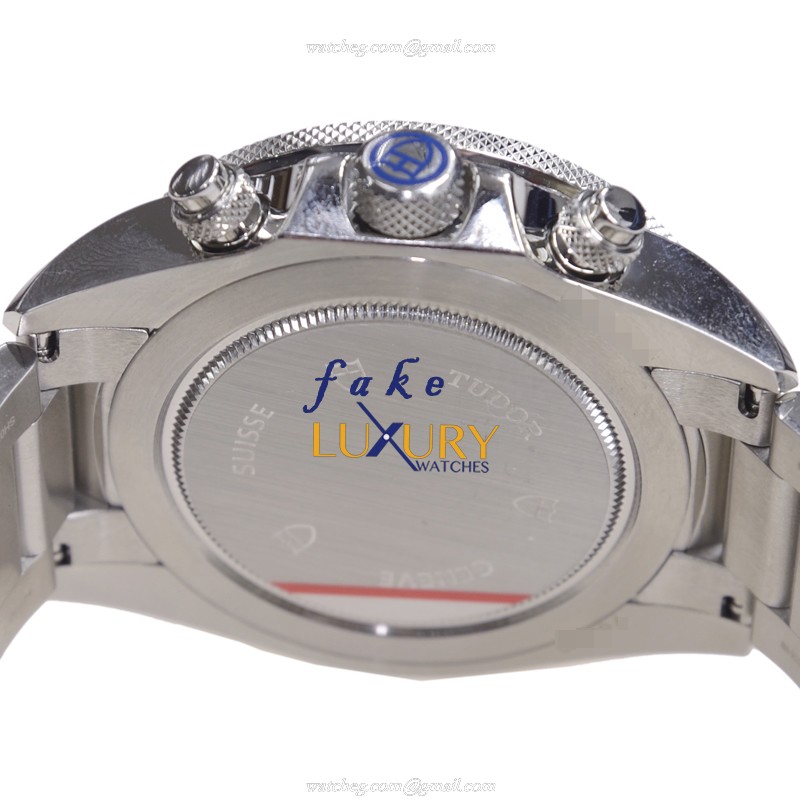 Tudor 70330B HERITAGE CHRONO Automatic Stainless Steel Replica Watch, Blue Dial, Silver Strap - Image 4