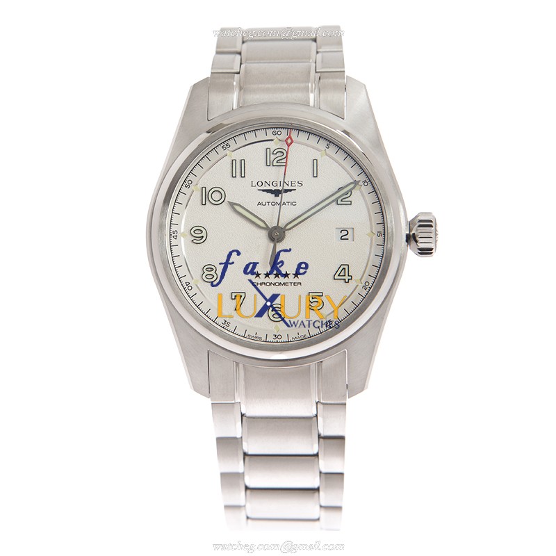 Longines L3.810.4.73.9 Spirit Replica Watch, Automatic Movement, White Dial, Steel Bracelet - Image 2