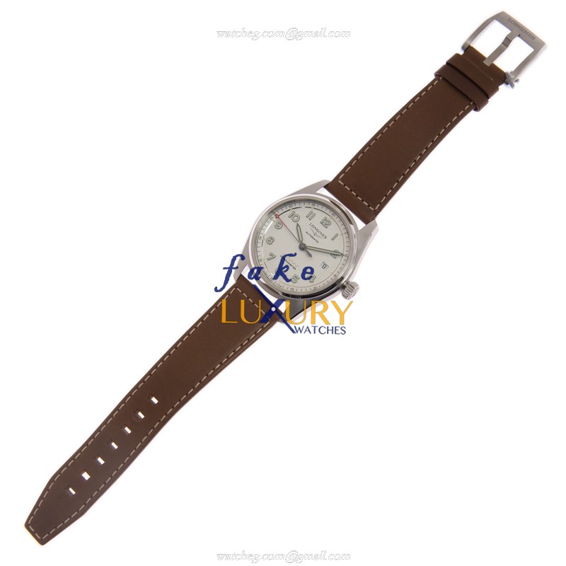 L3.810.4.73.2 - Longines Spirit Replica Watch Automatic White Dial Brown Leather - Image 2