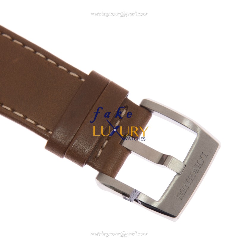 L3.810.4.73.2 - Longines Spirit Replica Watch Automatic White Dial Brown Leather - Image 4