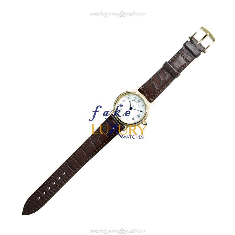 Breguet 8068BA/52/964/DD00 Replica Watch With Automatic Movement, 18kt Gold & Diamond Case, Silver - Image 2
