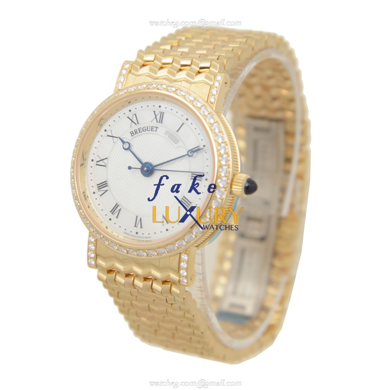 Breguet 8068BA/52/AC0/DD00 Classic Replica Watch, Automatic Movement, Silvery White Dial, 18kt Gold - Image 3