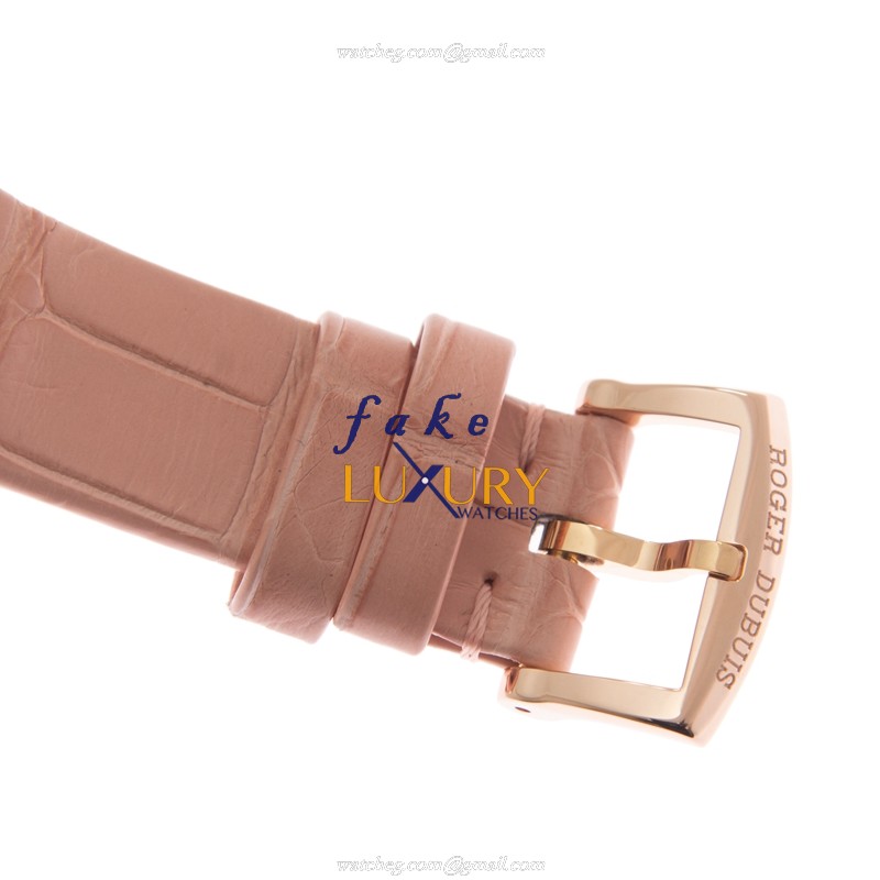 Roger Dubuis RDDBVE0033 Replica Watch, Automatic, 36mm Rose Gold Case, White Dial, Pink Leather - Image 4