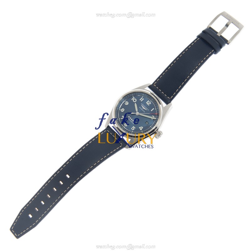 Longines Spirit L3.810.4.93.0 Automatic Stainless Steel Dark Blue Dial Leather Replica Watch - Image 2