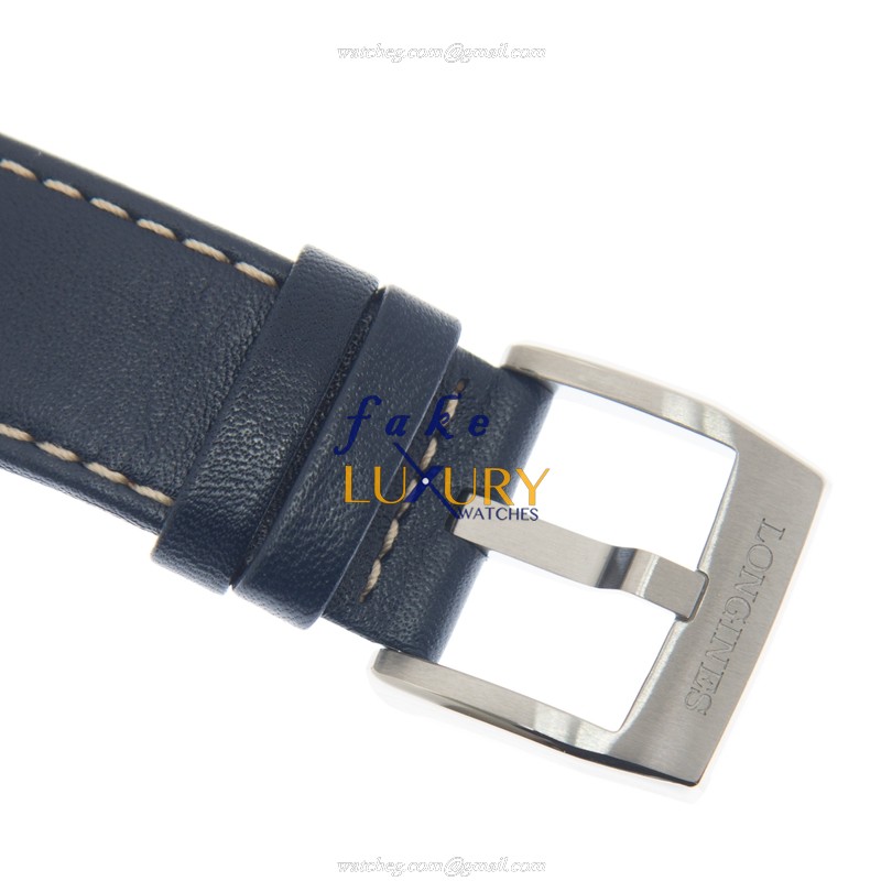 Longines Spirit L3.810.4.93.0 Automatic Stainless Steel Dark Blue Dial Leather Replica Watch - Image 4