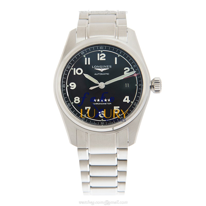 Longines L3.810.4.53.9 SPIRIT Automatic - Black Dial - Stainless Steel Case Replica Watch - Image 2
