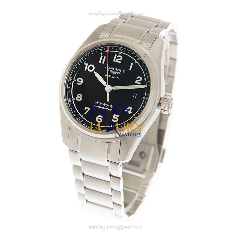Longines L3.810.4.53.9 SPIRIT Automatic - Black Dial - Stainless Steel Case Replica Watch - Image 3