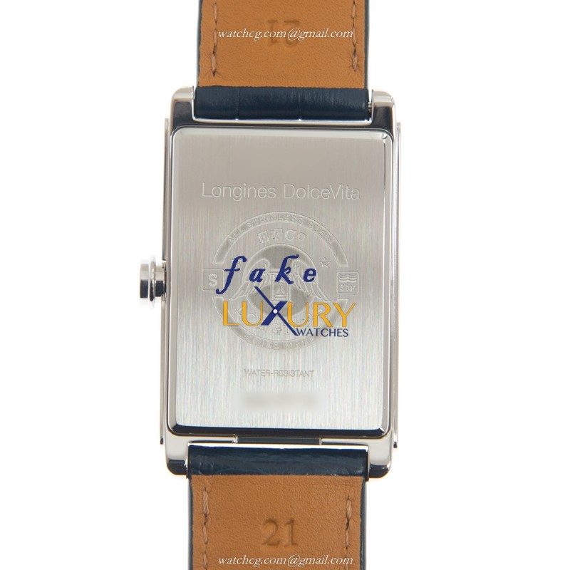 Longines L5.767.4.71.9 Replica Watch, Automatic Movement, Silver Dial, Blue Alligator Strap - Image 3